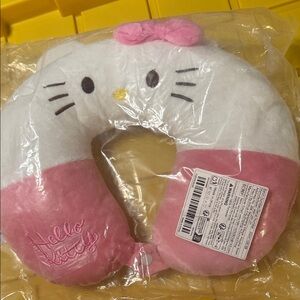 Hello Kitty Pink and White Travel Pillow